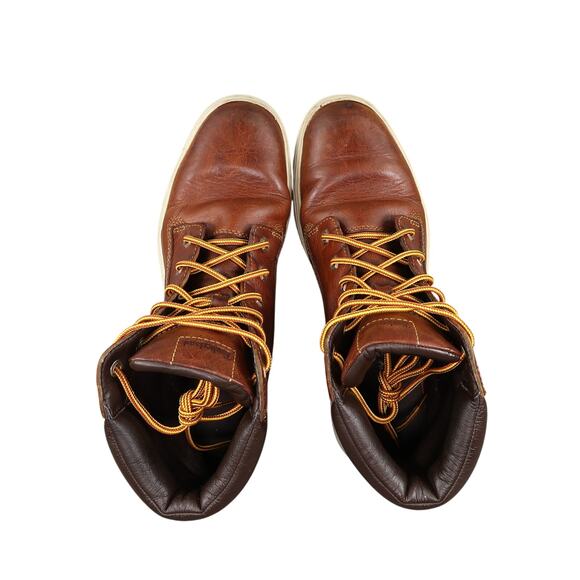 Timberland Shoes Womens 9 Londyn Ankle Sneaker Boot Lace Up Leather Brown 6" - Picture 7 of 13